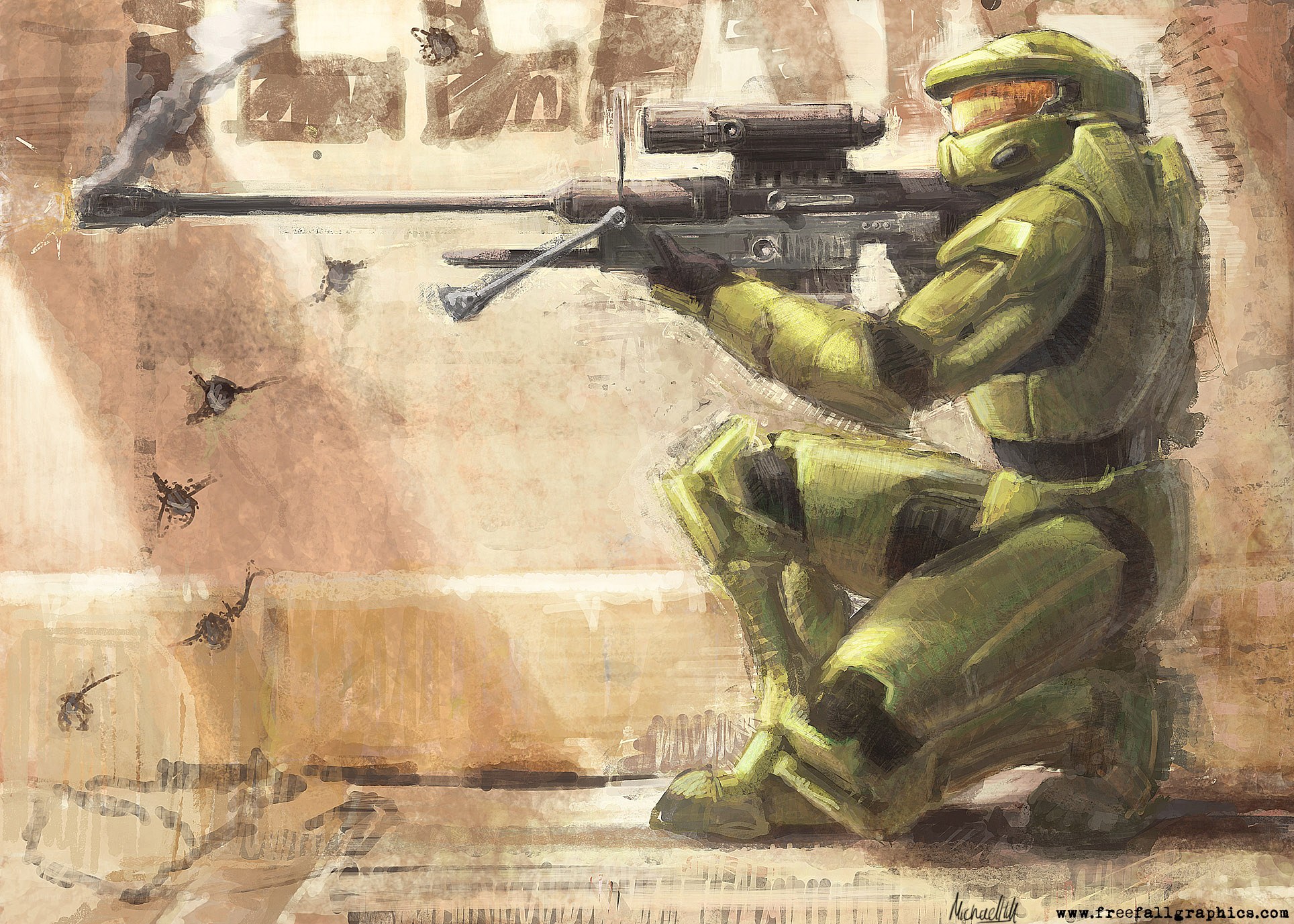 Spartan sniper in combat