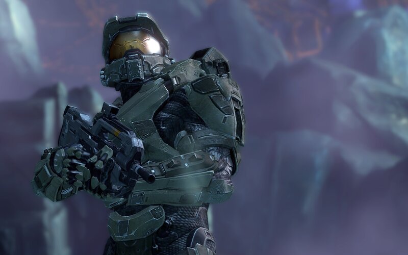 Spartan Soldier Holding Gun — Green