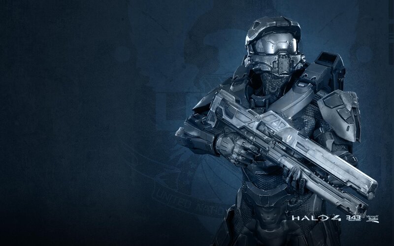Spartan Soldier Holding Rifle — Blue, Dramatic, 3d Render