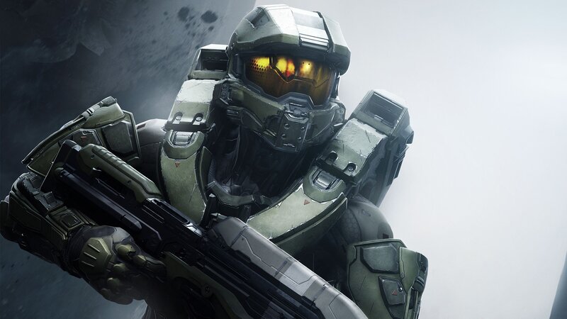 Spartan Soldier Holding Rifle — Green, Dramatic