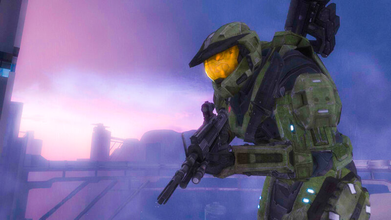 Spartan Soldier Holding Rifle — Green