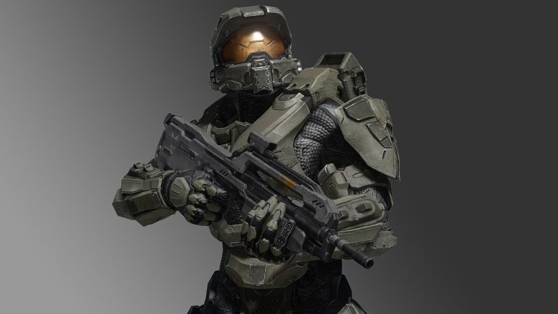 Spartan Soldier Holding Rifle