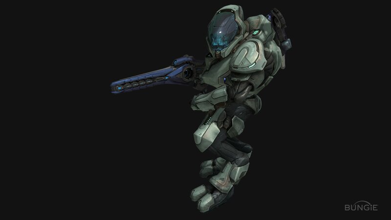Spartan Soldier in Armor — Gray, Dramatic, 3d Render, Gun, Helmet, Black