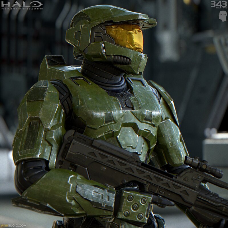 Spartan Soldier in Armor — Green, Serious, 3d Render