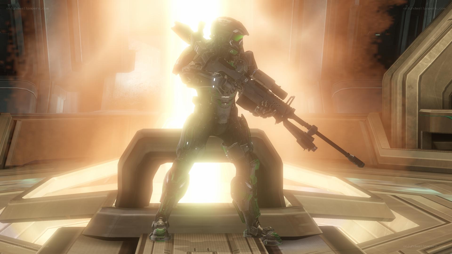spartan soldier in glowing light