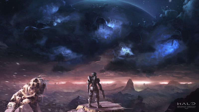 Spartan Soldier on Cliff
