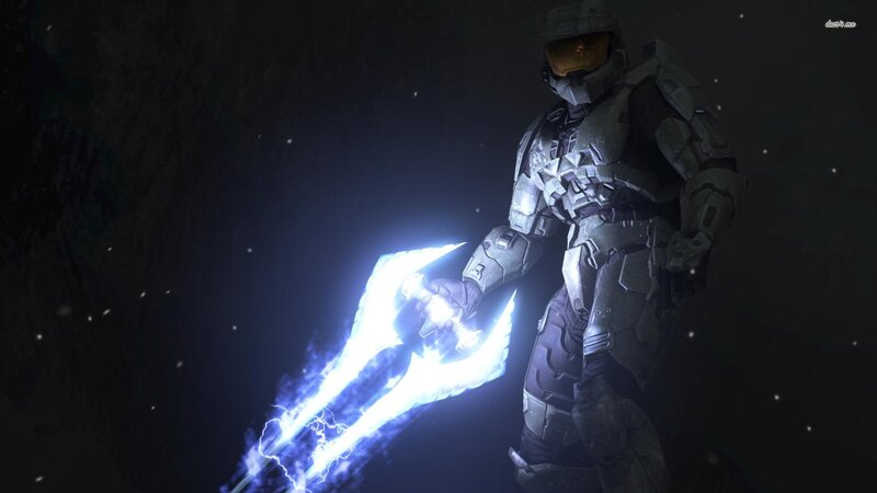 Spartan Soldier with Energy Sword — Black
