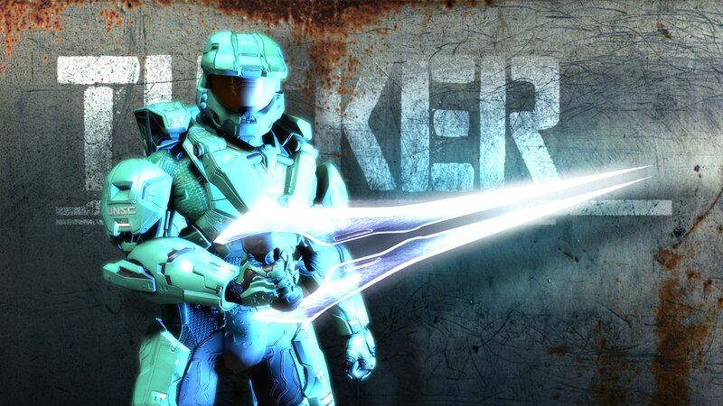 Spartan Soldier with Energy Sword — Green