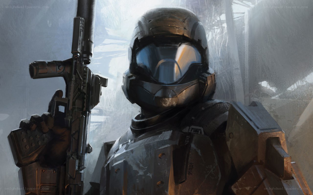 Spartan soldier with rifle