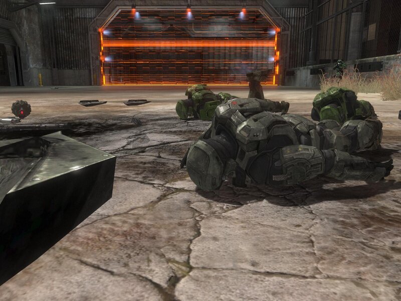 Spartan soldiers in a combat zone