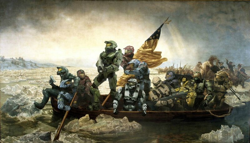 Spartan Soldiers in Boat