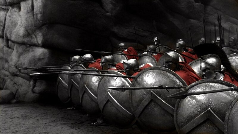 Spartan Soldiers in Formation — Black