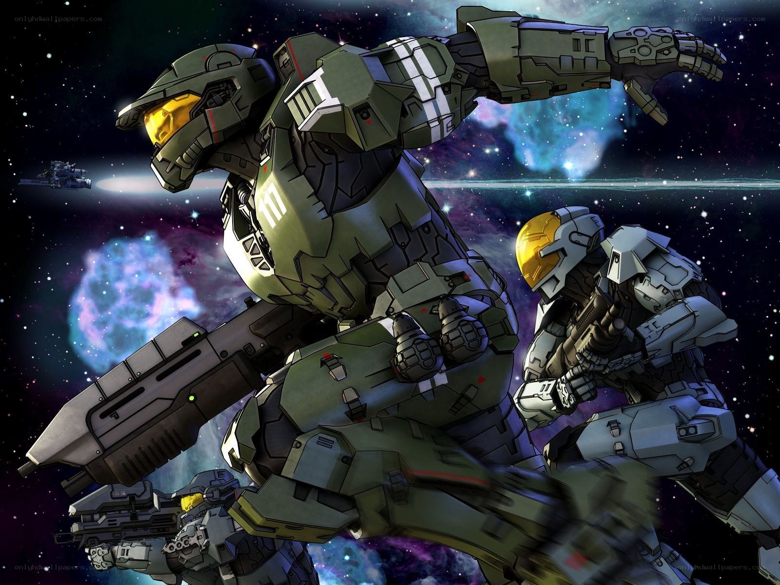 Spartan soldiers in space