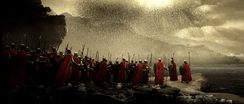 Spartan Soldiers on Beach