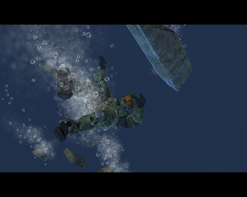 Spartan underwater in Halo