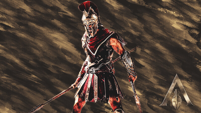 Spartan Warrior Soldier — Red, Dramatic