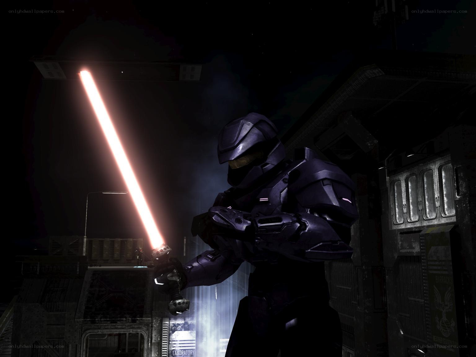 Spartan with energy sword