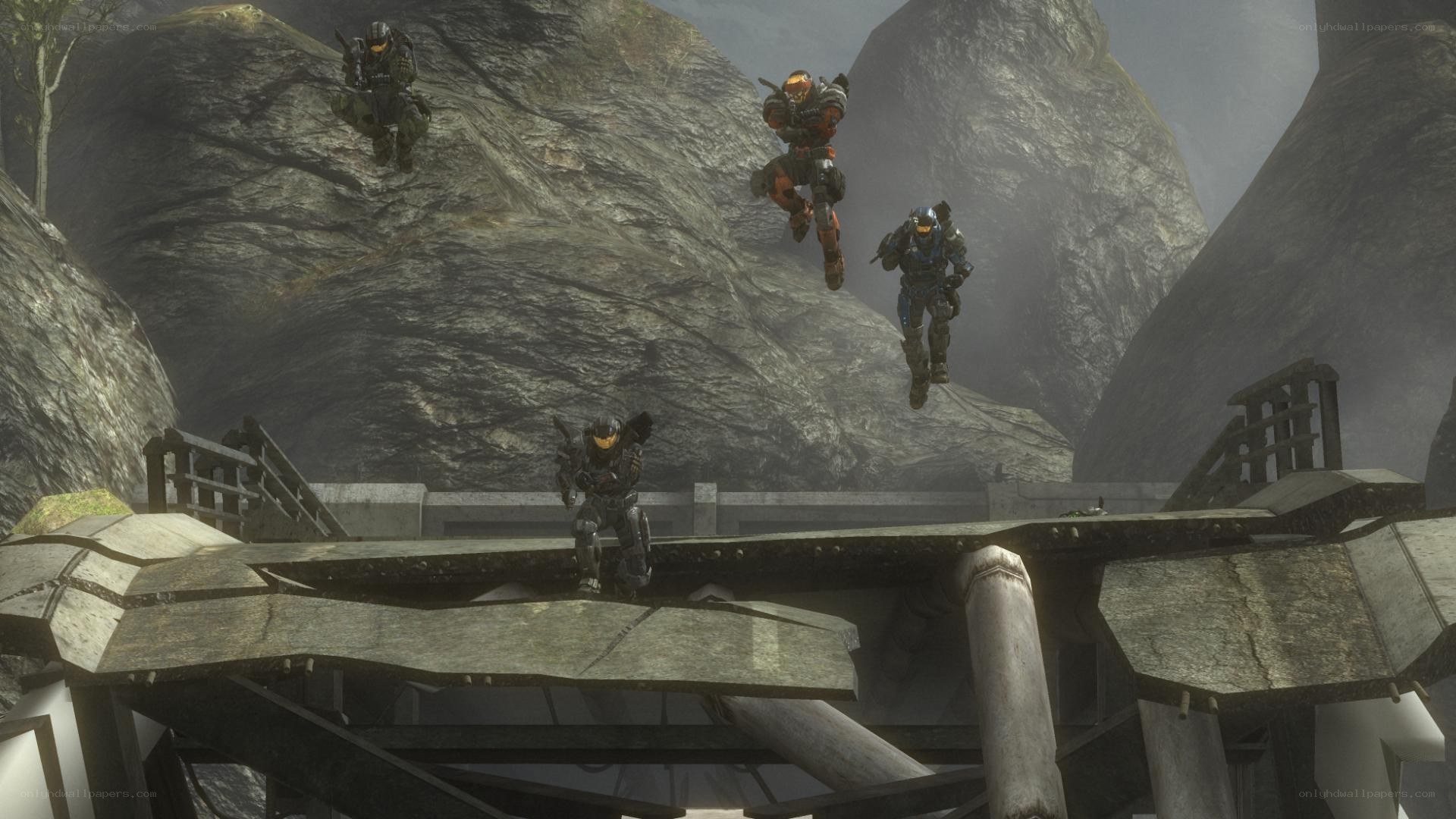 Spartans in action on a bridge