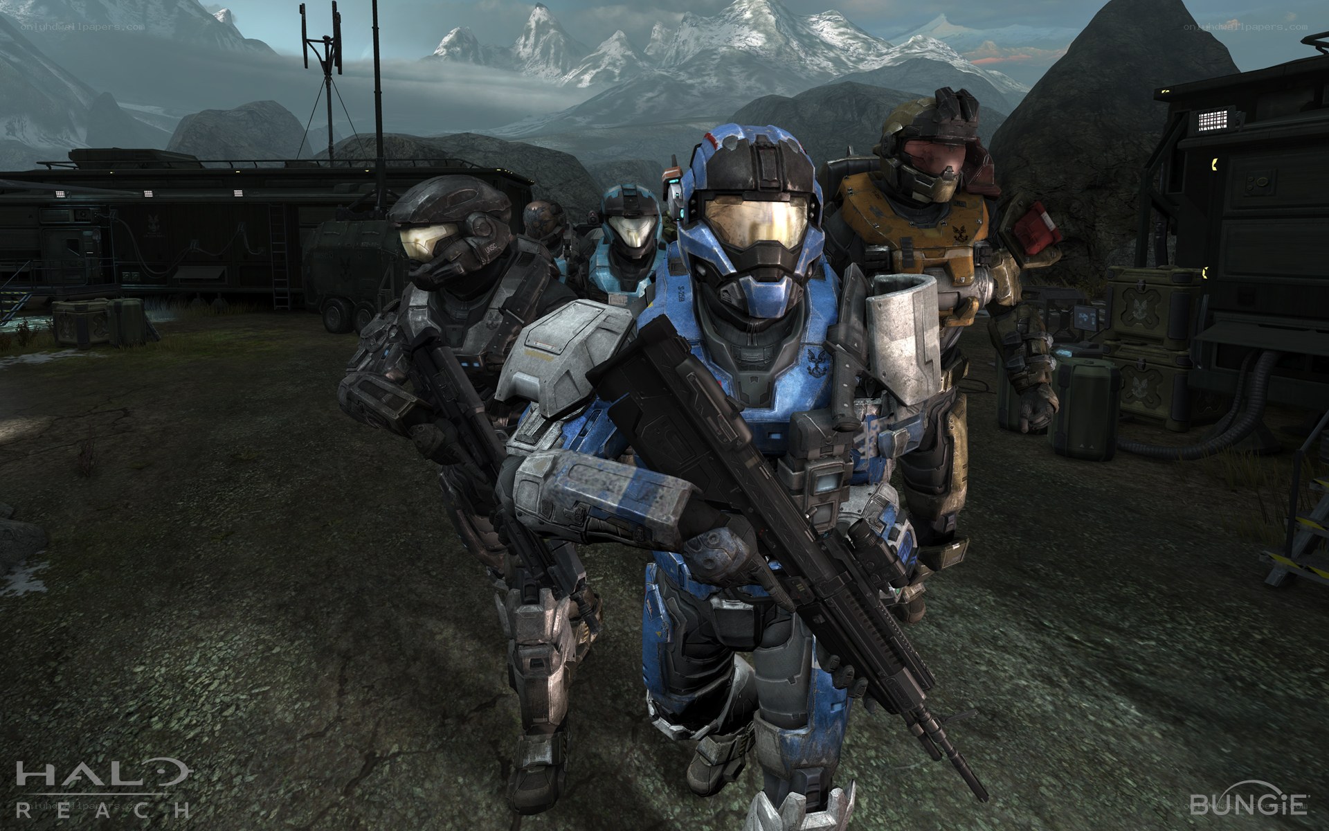 Spartans in combat gear
