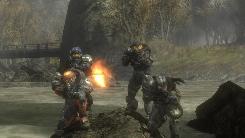 Spartans in combat stance
