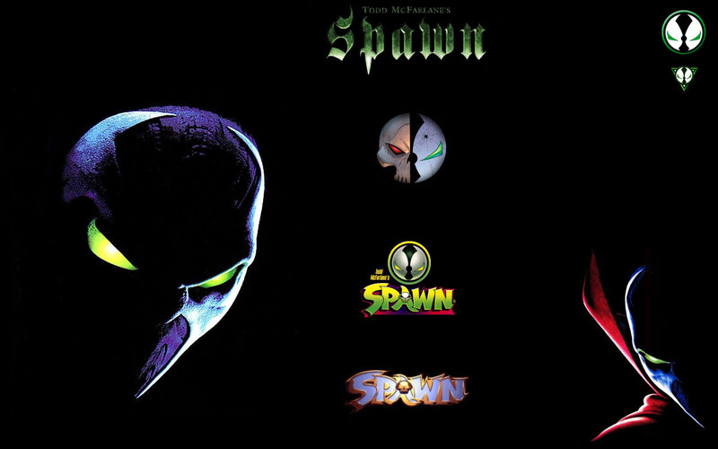 Spawn character art and logos