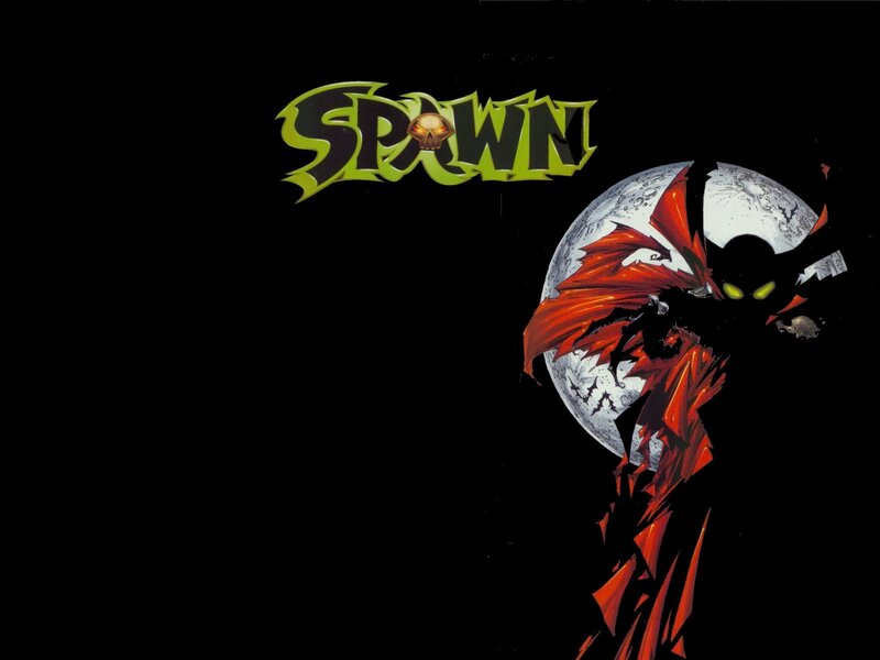 Spawn Character — Black, Dark, Dramatic, Night, Comic, Moon, Skull