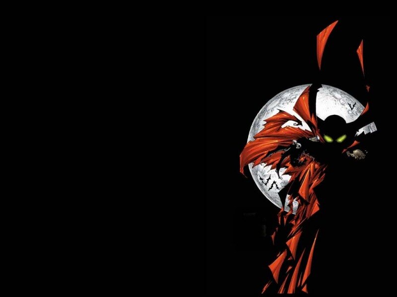 Spawn Character — Black, Dark, Dramatic, Night, Comic, Moon