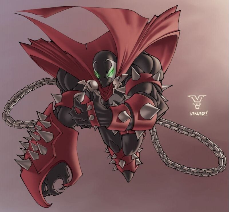 Spawn Character in Armor — Red, Dramatic
