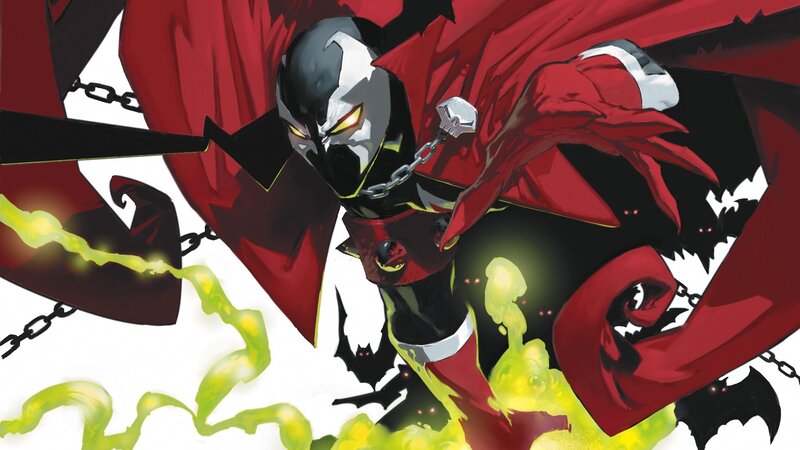 Spawn Character in Red Cape — Dramatic, Manga, Chains
