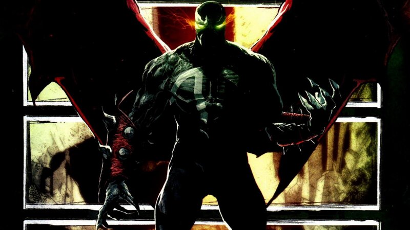 Spawn Character Standing — Black, Dramatic