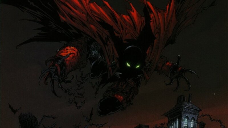 Spawn Flying over City