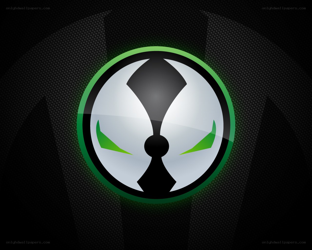 Spawn logo on carbon fiber