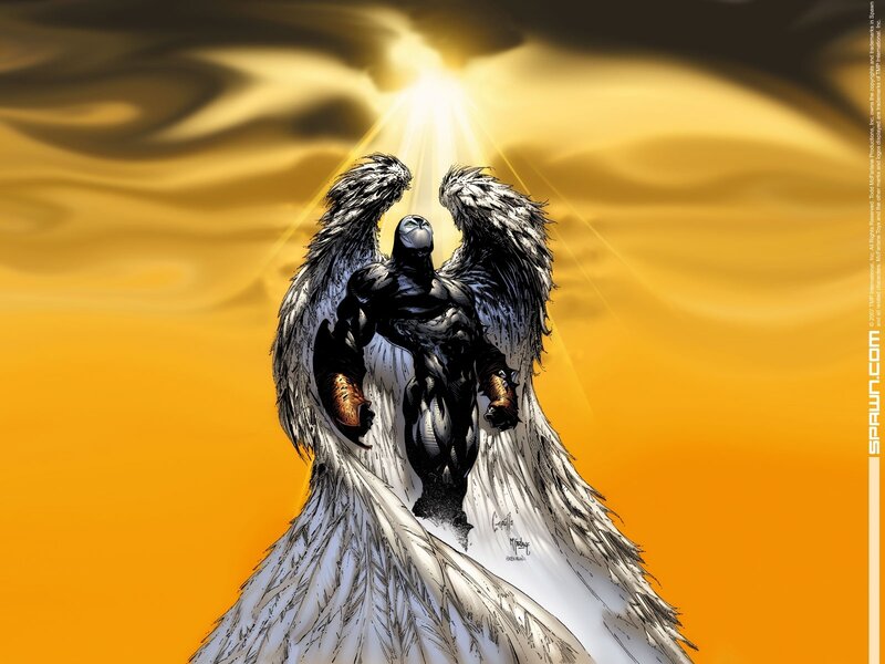 Spawn with angelic wings