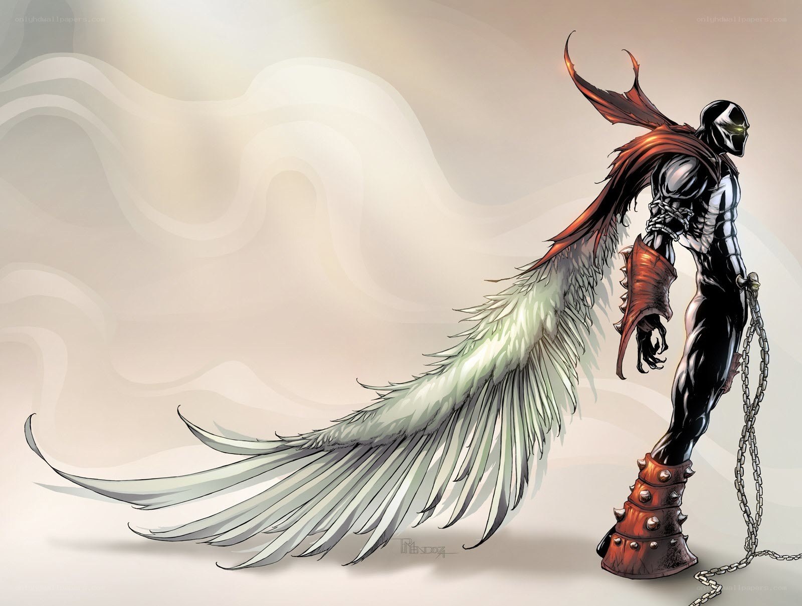 Spawn with white wings