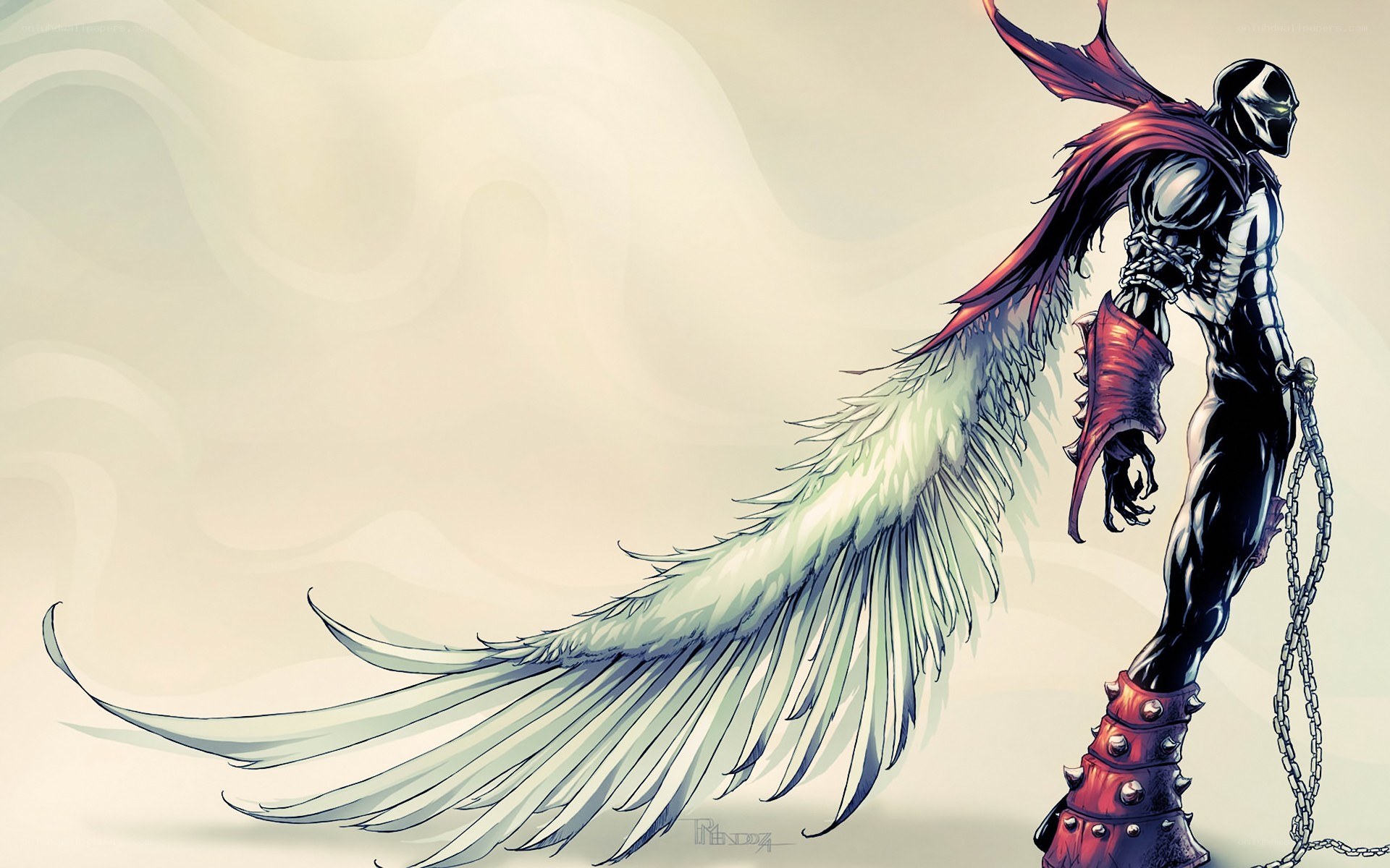 Spawn with white wings
