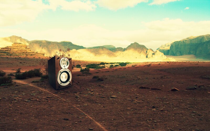 Speaker in Desert — Brown