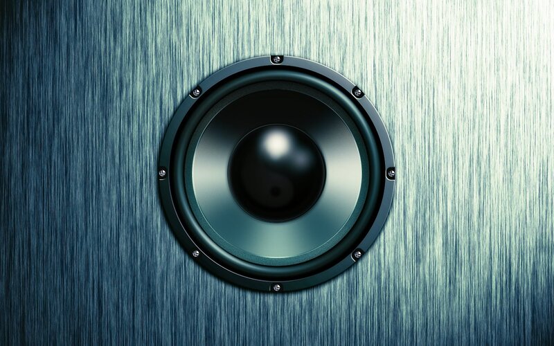 speaker on metal surface