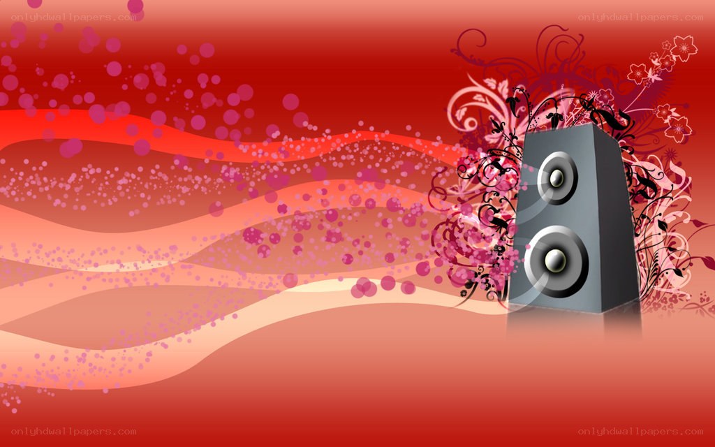speaker with floral design