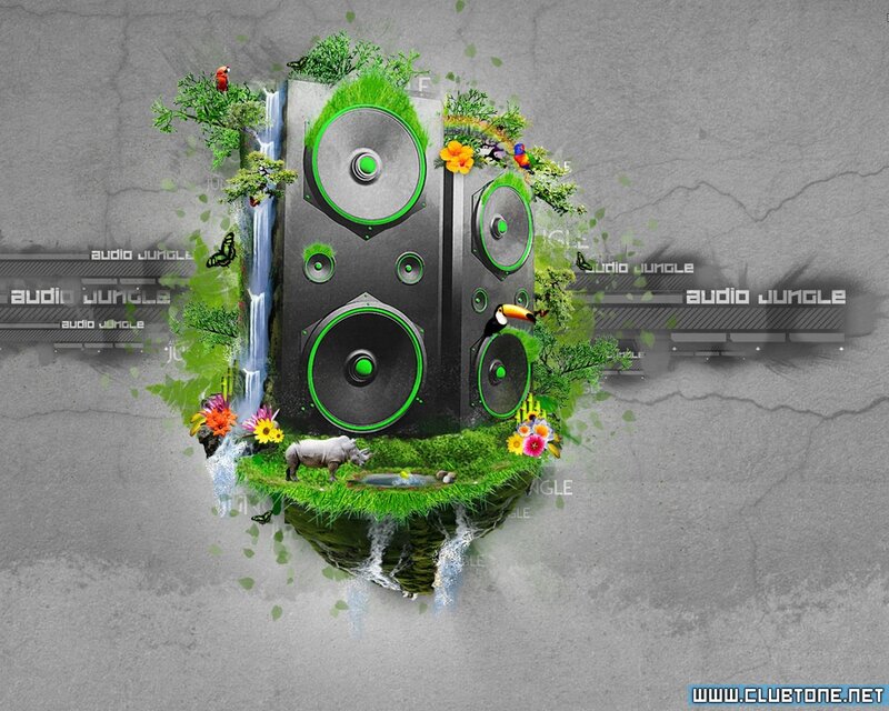 Speaker with Jungle Scene