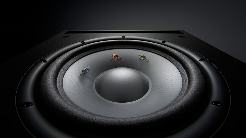 Speaker with Miniature Cyclists