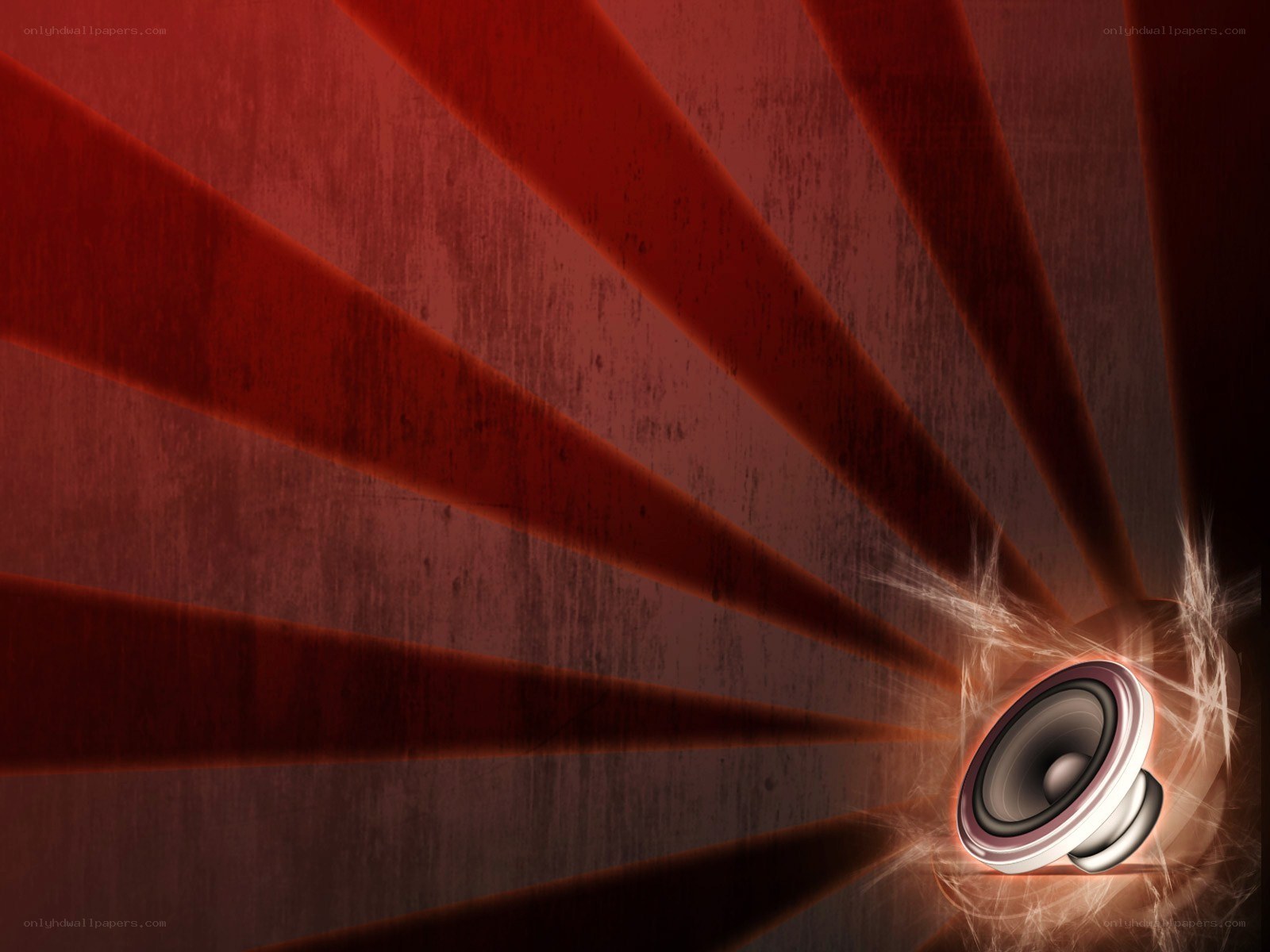 speaker with sound waves