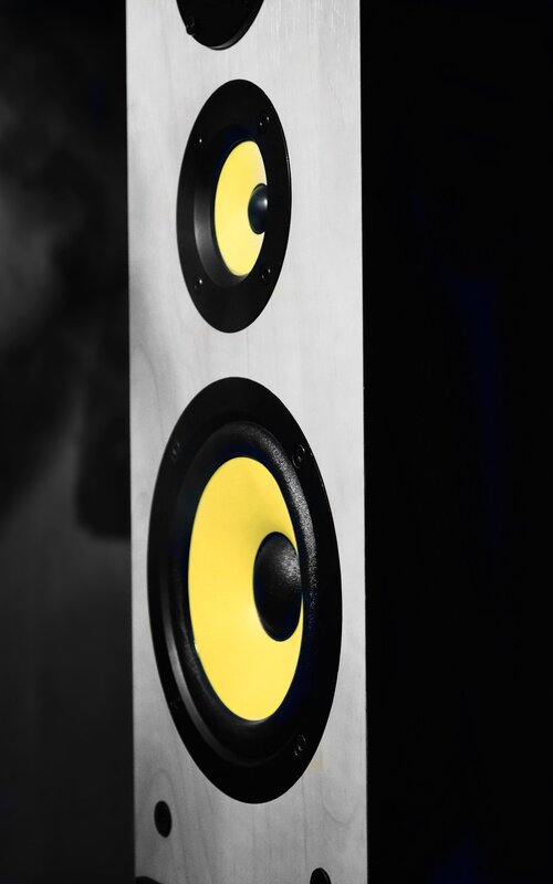 Speaker with Yellow Cones