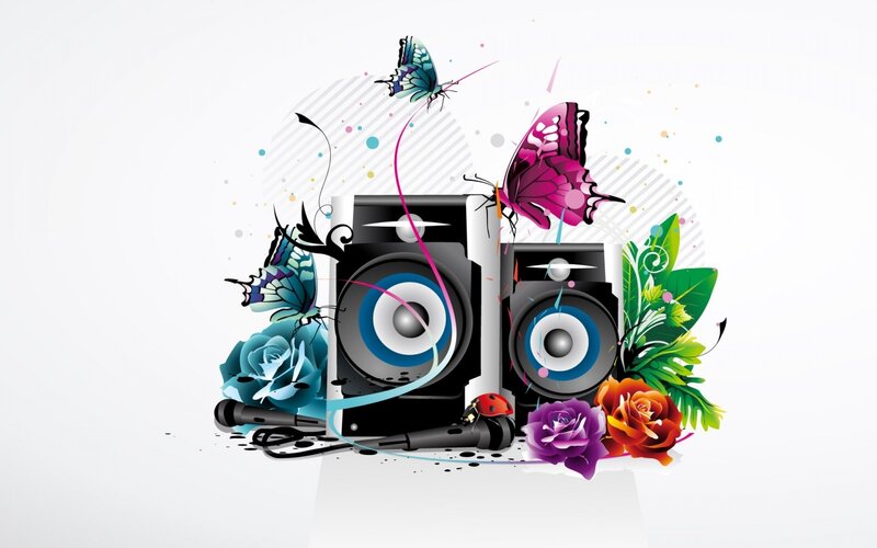 Speakers with Butterflies
