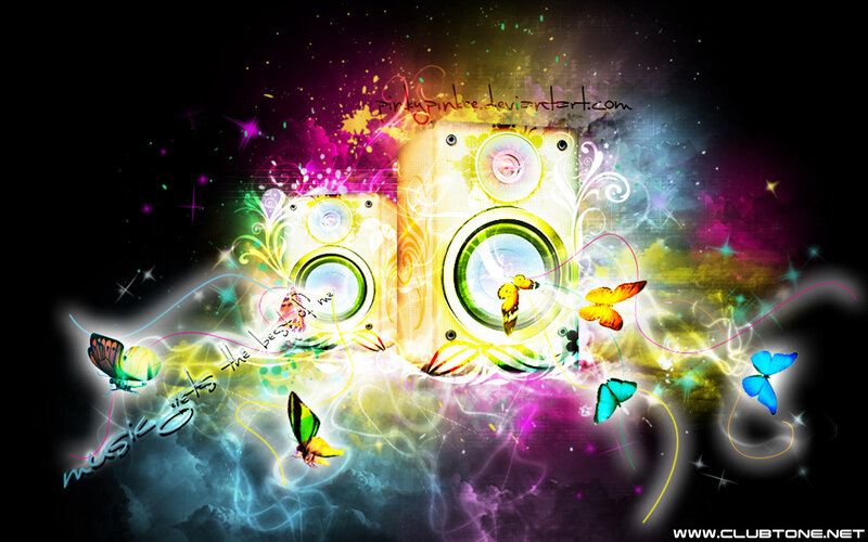 Speakers with Butterflies — Yellow