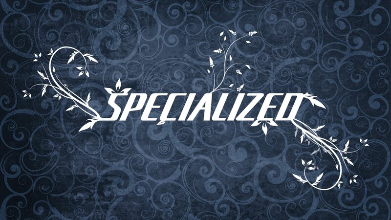 Specialized brand logo with floral design