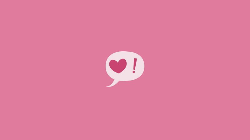 Speech Bubble with Heart — Pink, Playful, Vector Art