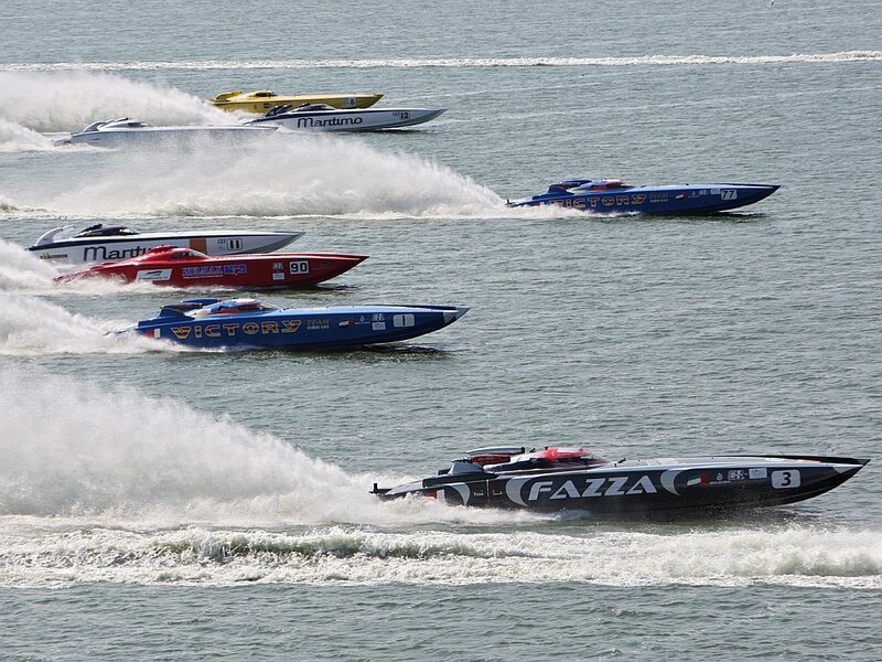 Speed Boats Racing — Blue, Dynamic