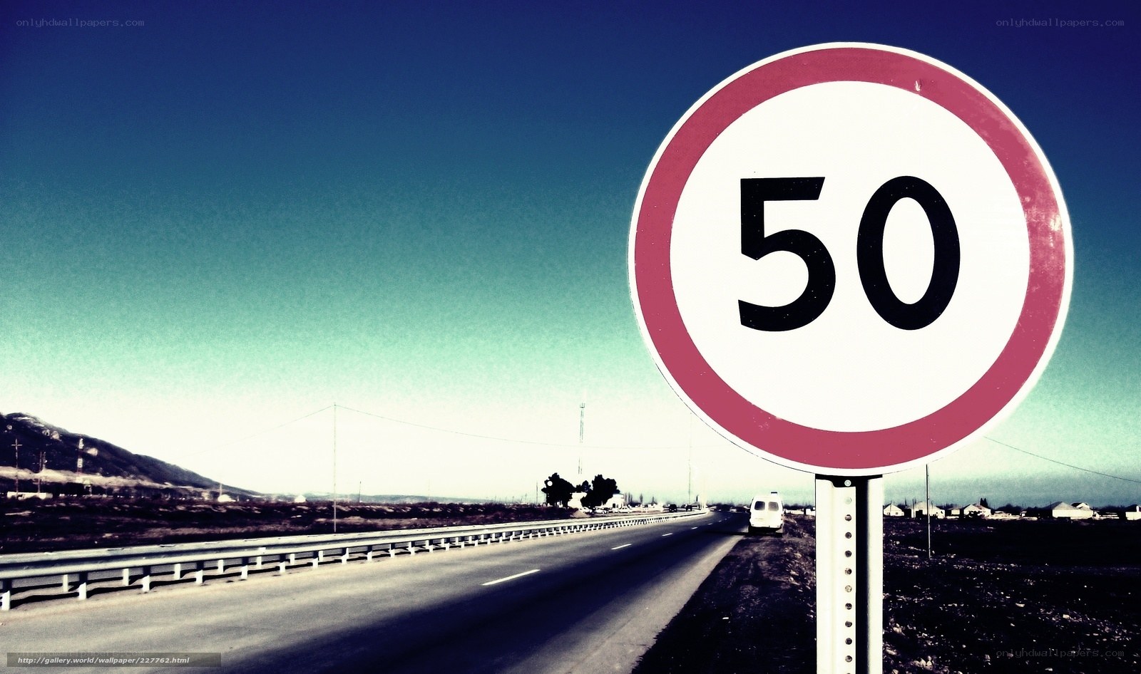 speed limit sign on highway