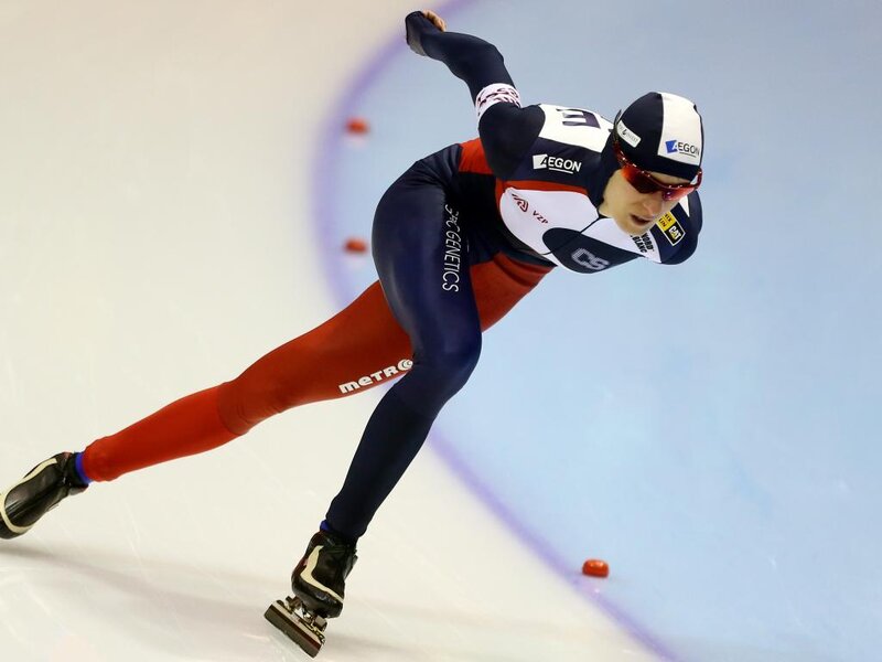 Speed Skater in Motion