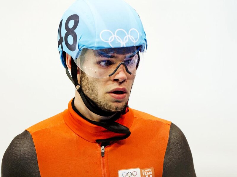 Speed Skater in Uniform — Orange